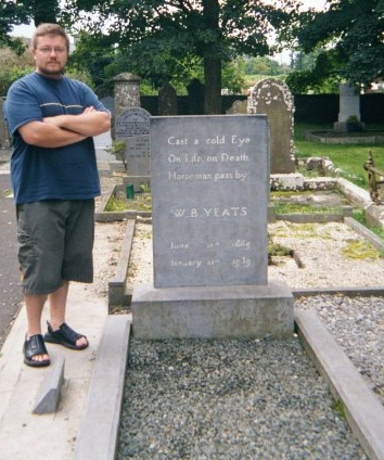 Yeats' grave at St. Columba�s Church of Ireland Parish Church, Drumcliffe, County Sligo.  August 2001.